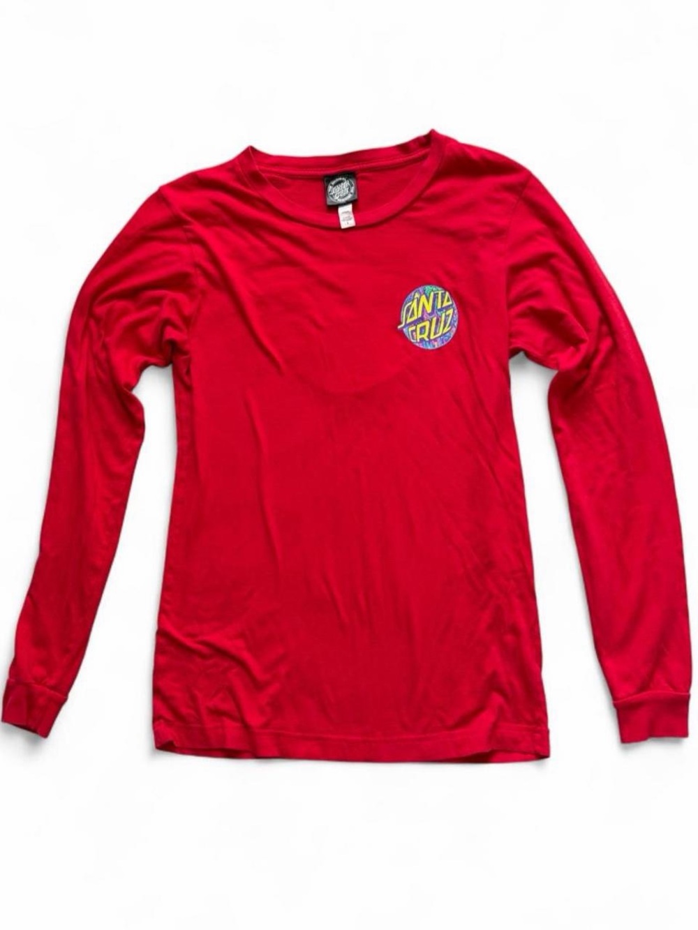 Santa Cruz Women’s Red Long-Sleeve Graphic Cotton Tee